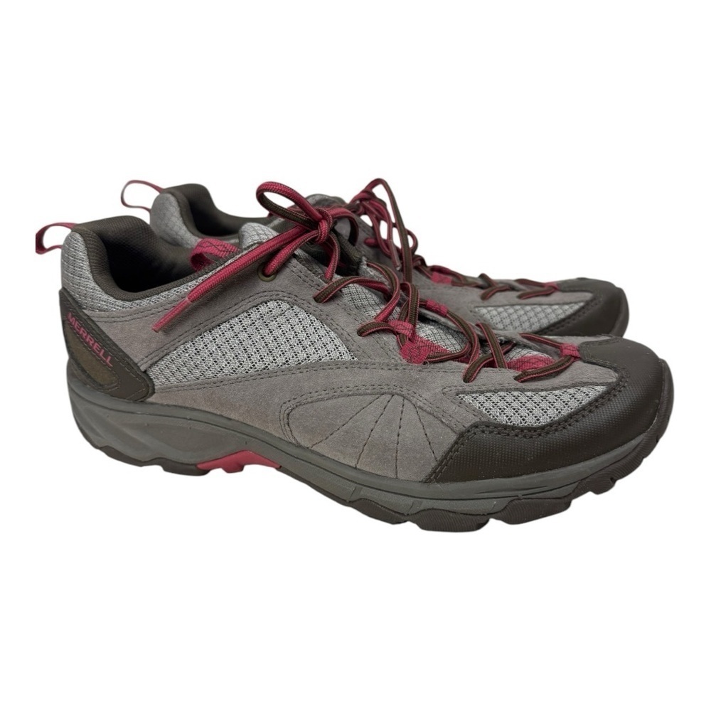MERRELL Falcon Womens Hiking Shoes US Size 8.5 Vent gray Red